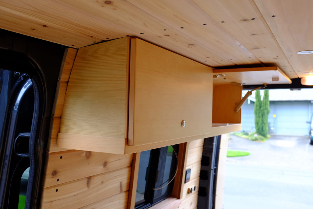 hanging upper cabinets in so we bought a van - van build kitchen design
