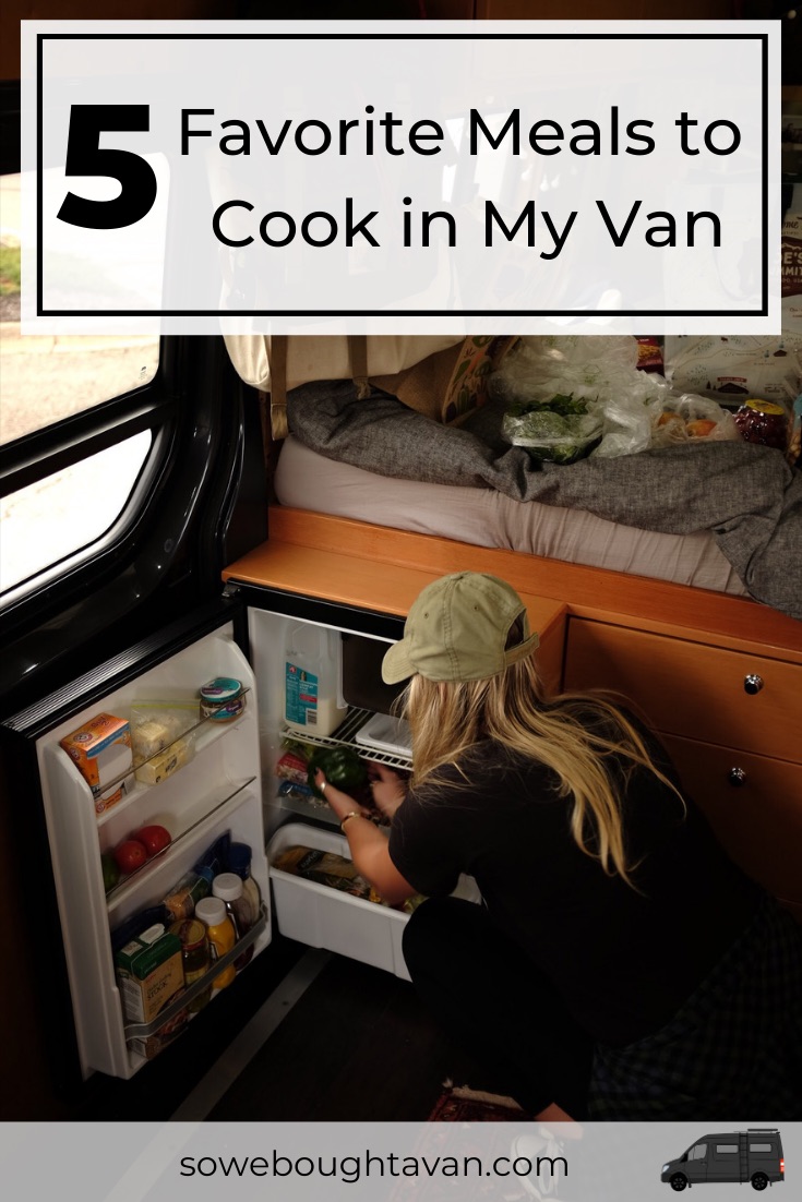 van life kitchen cooking